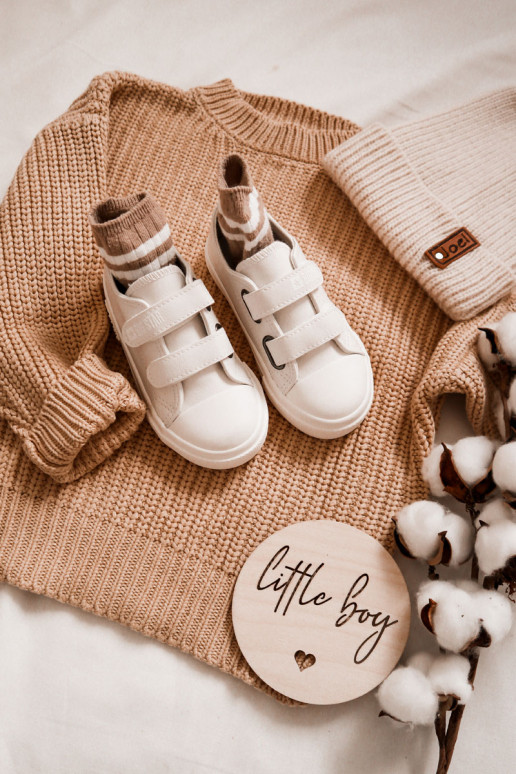 Zapatos de ocio infantil blancos BIG STAR con cierres adhesivos