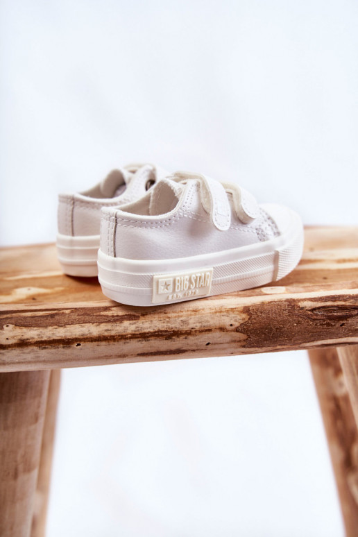 Zapatos de ocio infantil blancos BIG STAR con cierres adhesivos