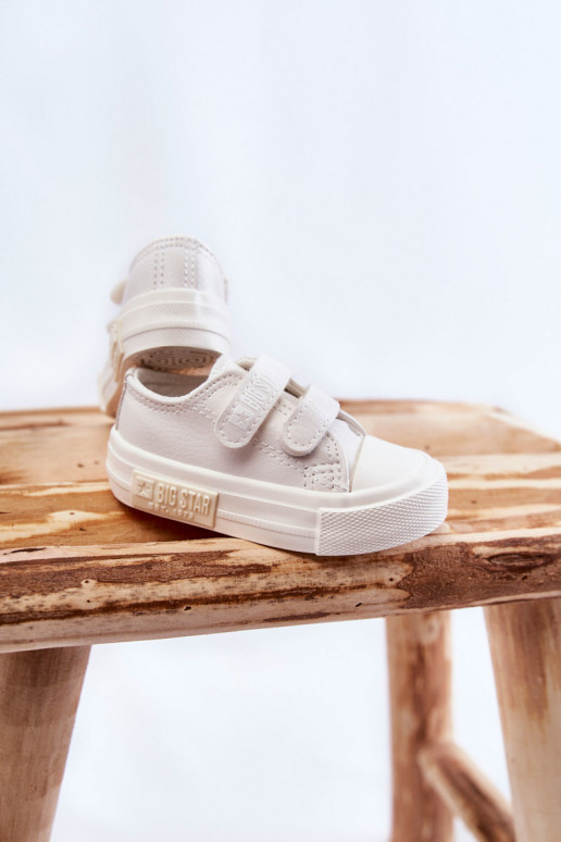 Zapatos de ocio infantil blancos BIG STAR con cierres adhesivos