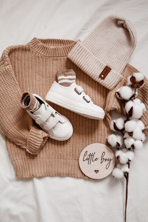 Zapatos de ocio infantil blancos BIG STAR con cierres adhesivos