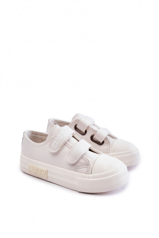 Zapatos de ocio infantil blancos BIG STAR con cierres adhesivos