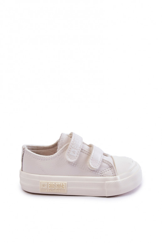 Zapatos de ocio infantil blancos BIG STAR con cierres adhesivos