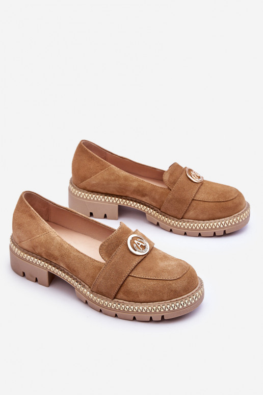 Mocasines Laverne de ante en beige