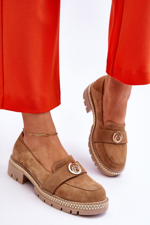 Mocasines Laverne de ante en beige