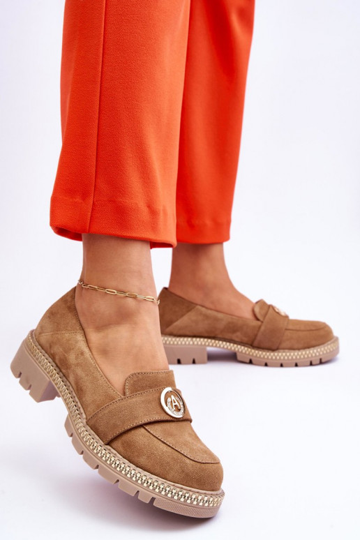 Mocasines Laverne de ante en beige