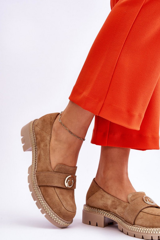 Mocasines Laverne de ante en beige
