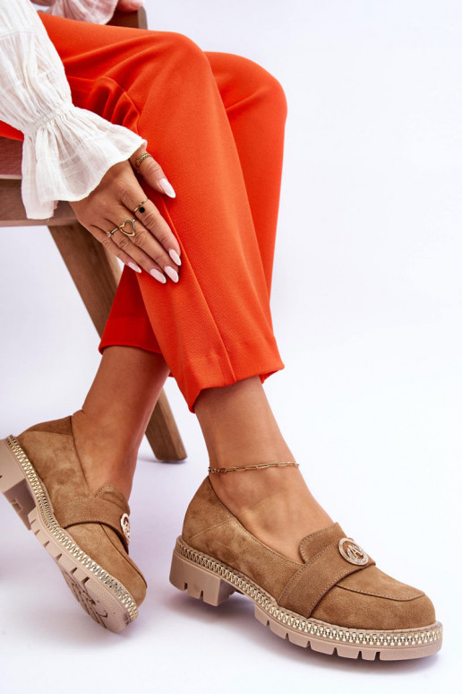 Mocasines Laverne de ante en beige