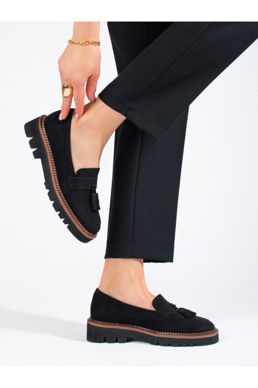 Mocasines Vinceza de ante negro para...