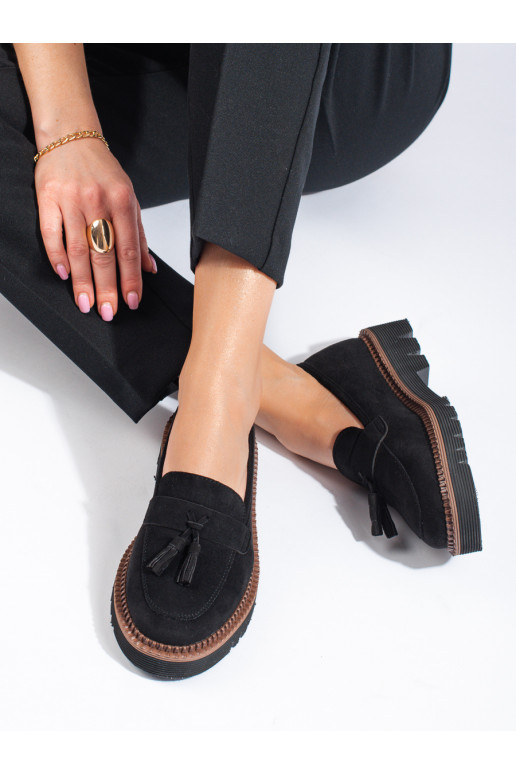 Mocasines Vinceza de ante negro para...