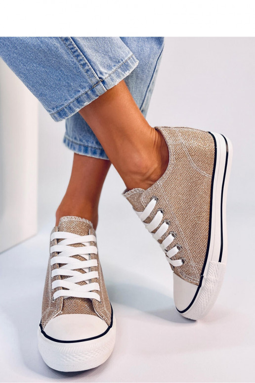 Zapatos casuales beige con plataforma