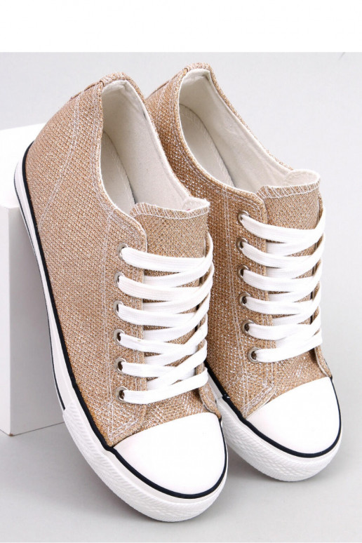 Zapatos casuales beige con plataforma