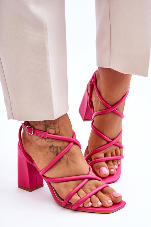 Sandalias de verano de tacón rosa Lucetta