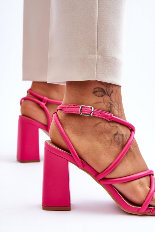 Sandalias de verano de tacón rosa Lucetta