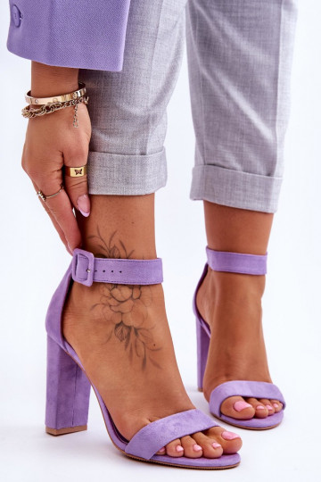 Tacones altos de ante Jacqueline morados