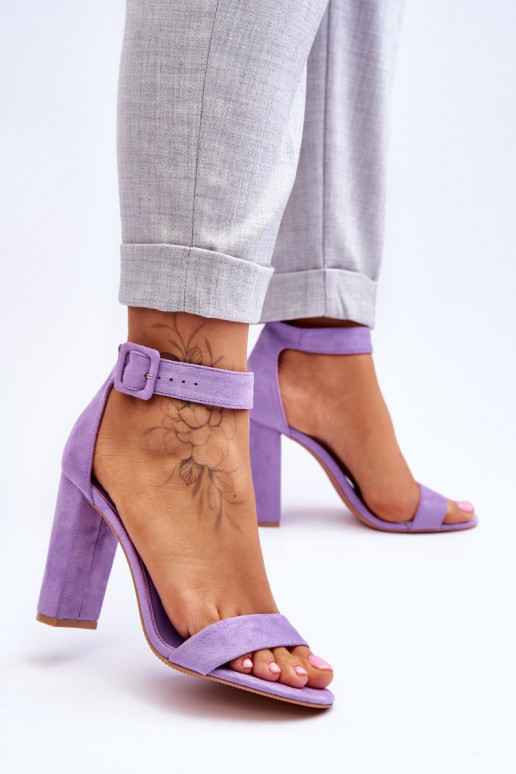 Tacones altos de ante Jacqueline morados