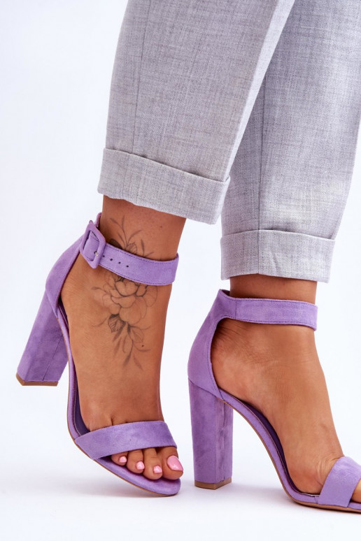 Tacones altos de ante Jacqueline morados