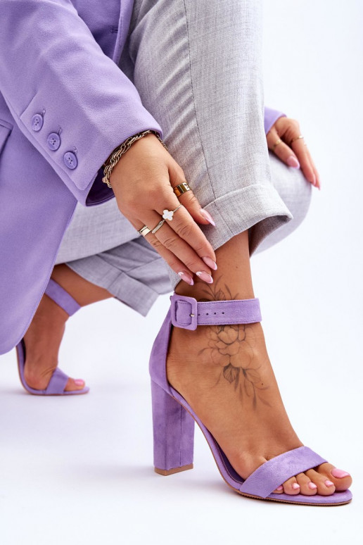 Tacones altos de ante Jacqueline morados