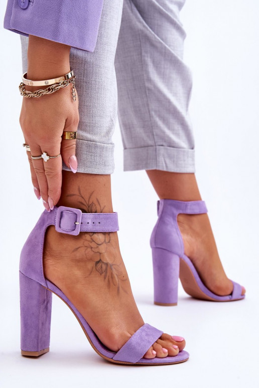 Tacones altos de ante Jacqueline morados
