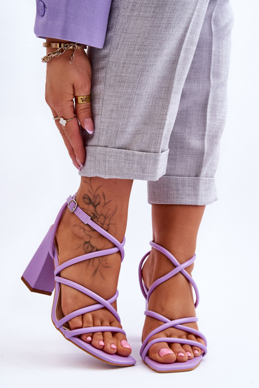 Sandalias moradas Lucetta con tacones