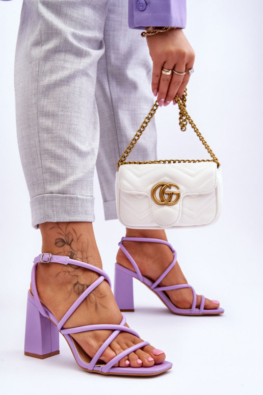 Sandalias moradas Lucetta con tacones
