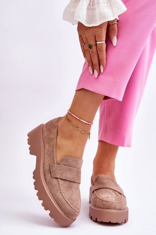 Mocasines en ante beige Corrin