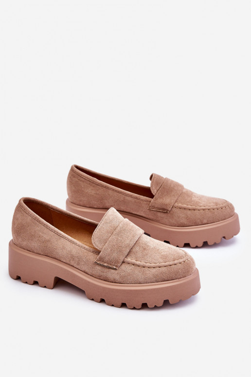 Mocasines en ante beige Corrin
