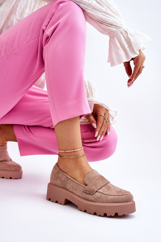 Mocasines en ante beige Corrin