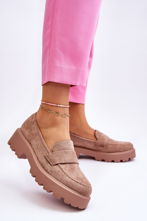 Mocasines en ante beige Corrin