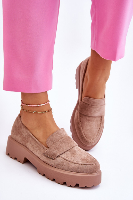 Mocasines en ante beige Corrin