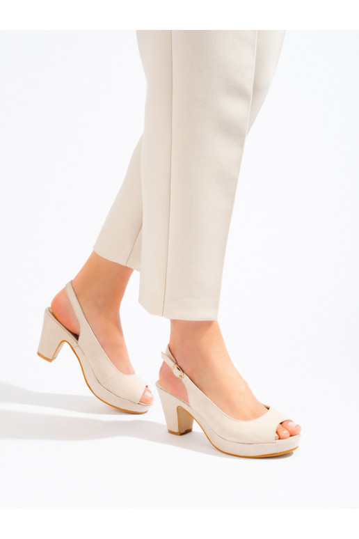 Sandalias Shelovet de ante beige...