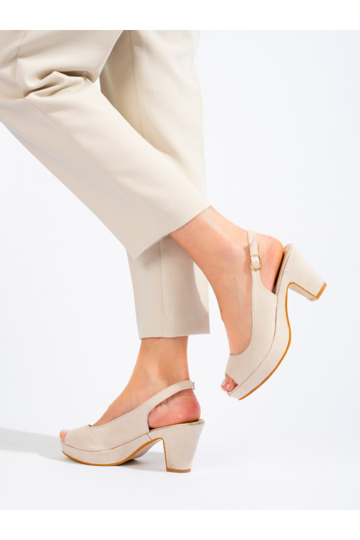 Sandalias Shelovet de ante beige...