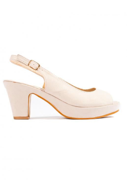 Sandalias Shelovet de ante beige...