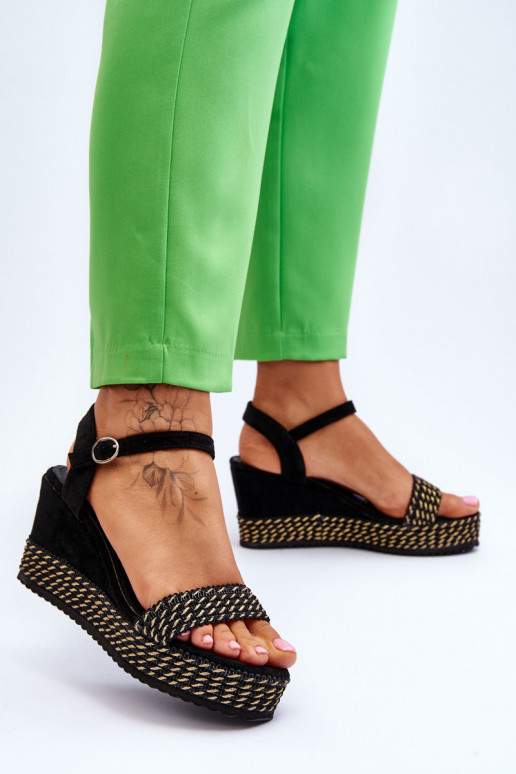 Sandalias con plataforma del modelo clásico, negro lmo.