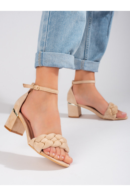 Sandalias tacón Shelovet beige