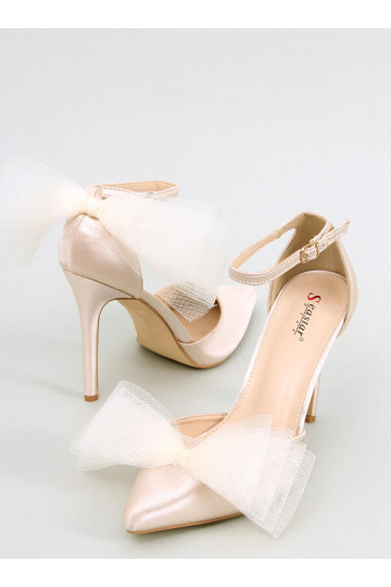 Tacones con cinta de tul SHEENA BEIGE 2