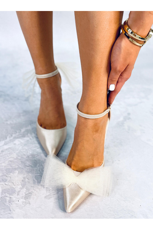Tacones con cinta de tul SHEENA BEIGE