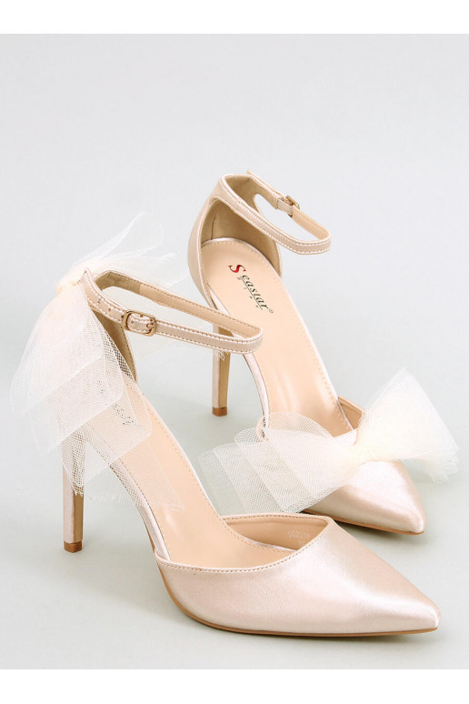 Tacones con cinta de tul SHEENA BEIGE
