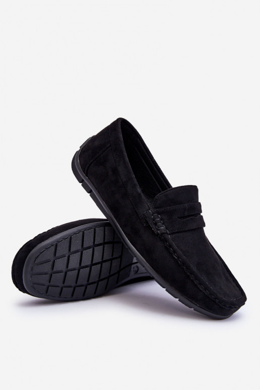 Mocasines de hombre Wesley de ante negro Mocasines de hombre Wesley de ante negro