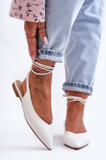 bailarinas con cordones en blanco Lilly Ann 2