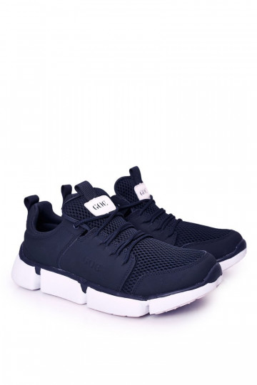 Zapatillas deportivas azul oscuro para hombre.