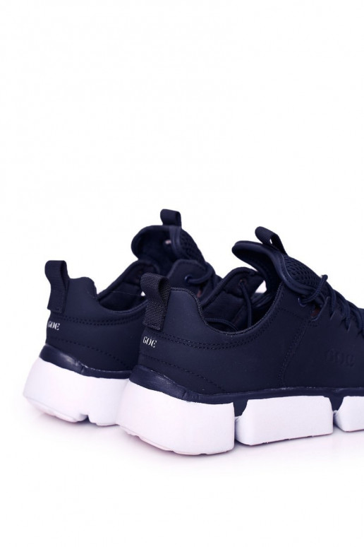 Zapatillas deportivas azul oscuro para hombre.