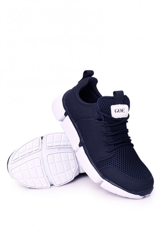 Zapatillas deportivas azul oscuro para hombre.
