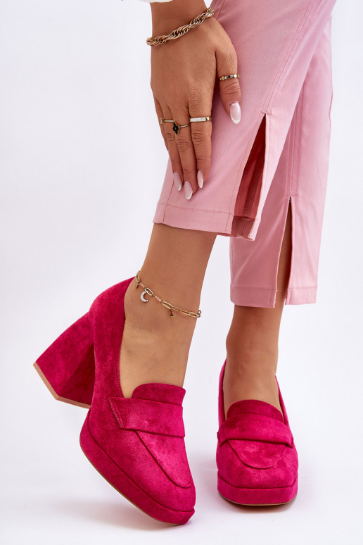 Zapatos Adriel rosa para mujer con tacón ancho