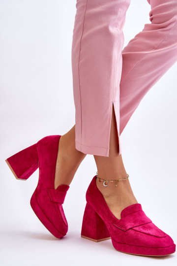 Zapatos Adriel rosa para mujer con tacón ancho 2