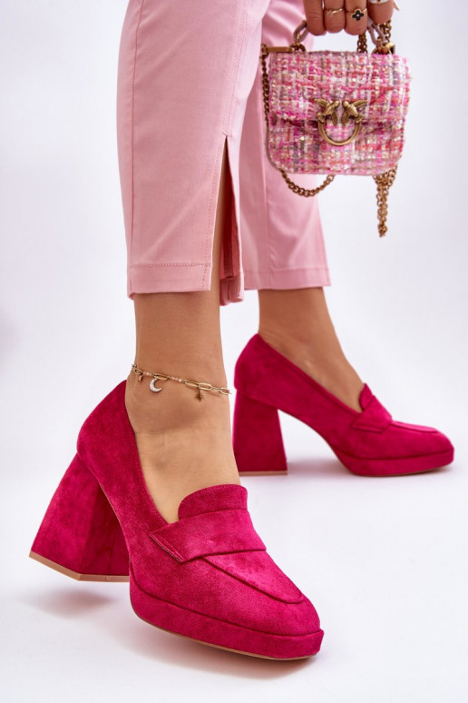Zapatos Adriel rosa para mujer con tacón ancho