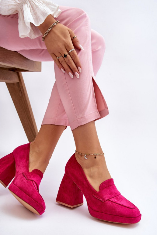 Zapatos Adriel rosa para mujer con tacón ancho