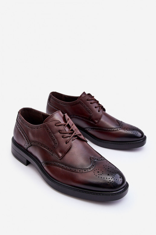 Botas marrones de hombre al estilo elegante de Gustavo