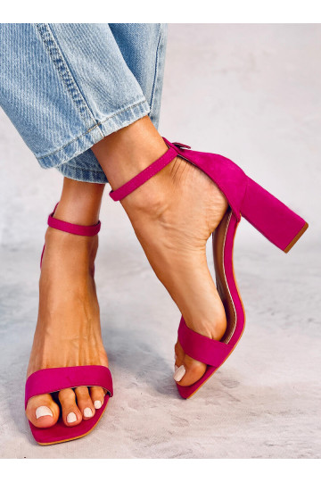 Zapatos tacón rosa AISHA 2
