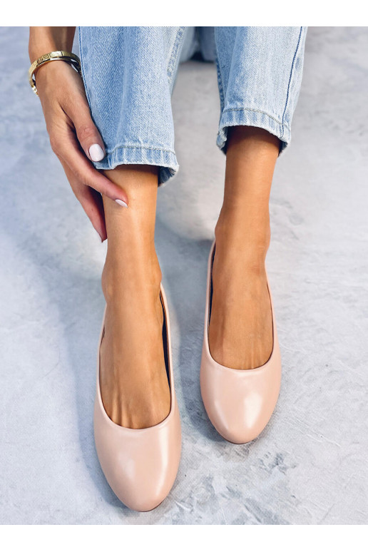 Bailarinas de mujer TOVA BEIGE con plantilla de piel