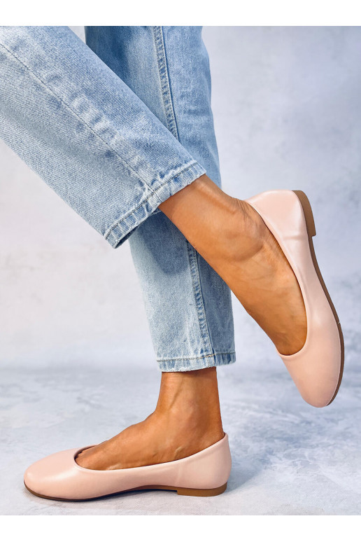 Bailarinas de mujer TOVA BEIGE con plantilla de piel